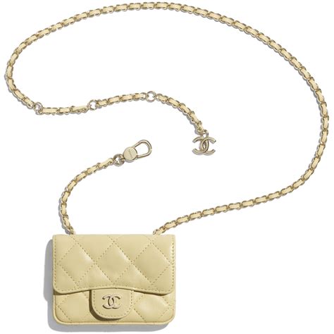 chanel yellow belt bag